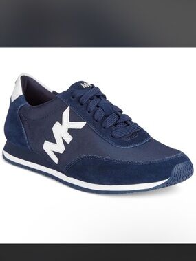 Michael Kors Navy and White MK Logo Men's Sneaker